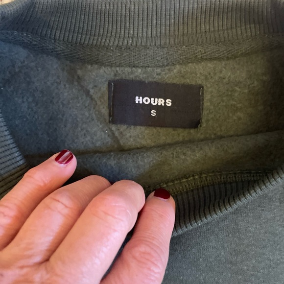 Men's green Crewneck sweatshirt HOURS - Picture 3 of 5